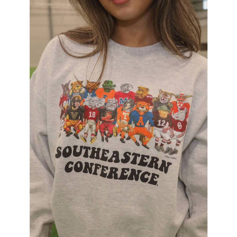 NEW CHARLIE SOUTHERN sec graphic sweatshirt in white - Picture 4 of 4